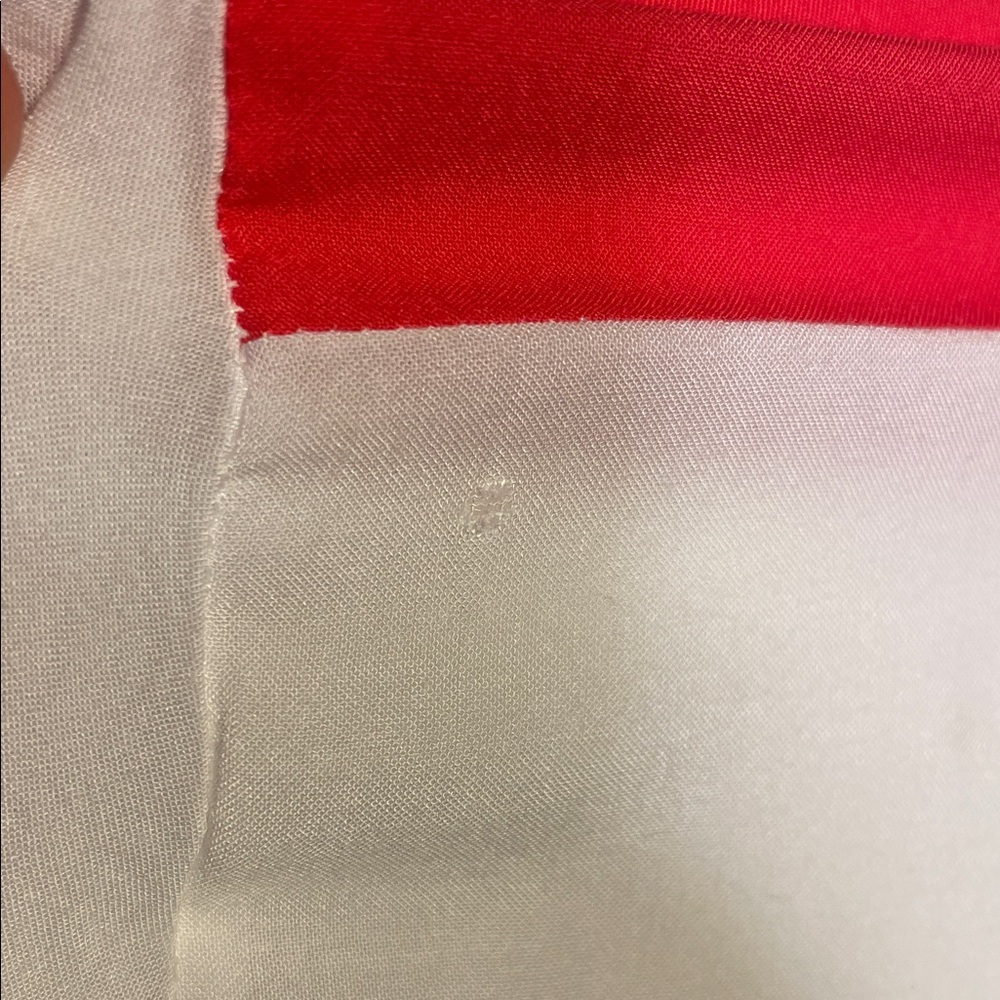 Worthington Elegant White Blouse with Black and Coral Trim - Picture 5 of 7